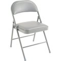 Global Industrial Vinyl Seat Folding Chair, Gray 607863GY